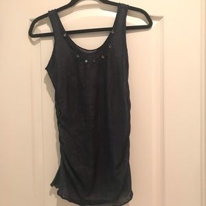 Tank with pretty/slightly edgy neckline.